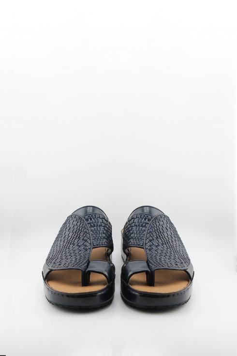 DFC Relax Men Woven Leather Slip-On Sandals